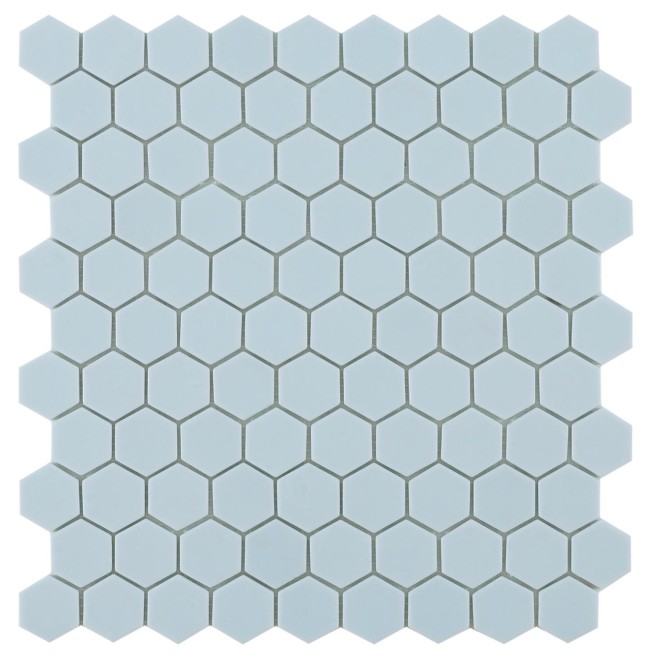 By Goof Mozaïek hexagon light blue 3,5x3,5cm